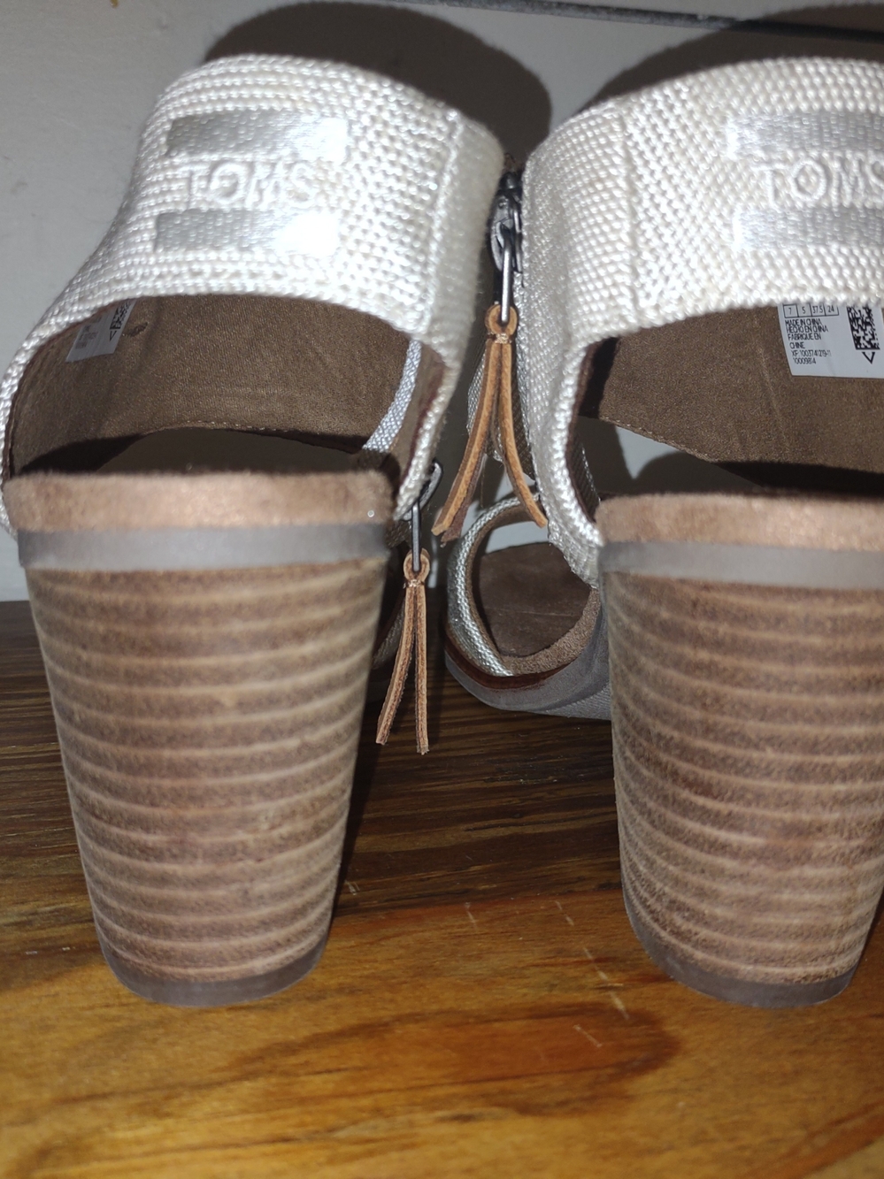 Toms Majorca Cut Out Sandal With Block Heel Excellent Condition Sz 7 - Picture 5 of 7